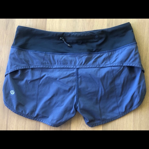 Lululemon purple pinstripe speed shorts 4 - Picture 2 of 8